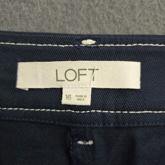 LOFT Navy Straight Leg Pants - Picture 7 of 13
